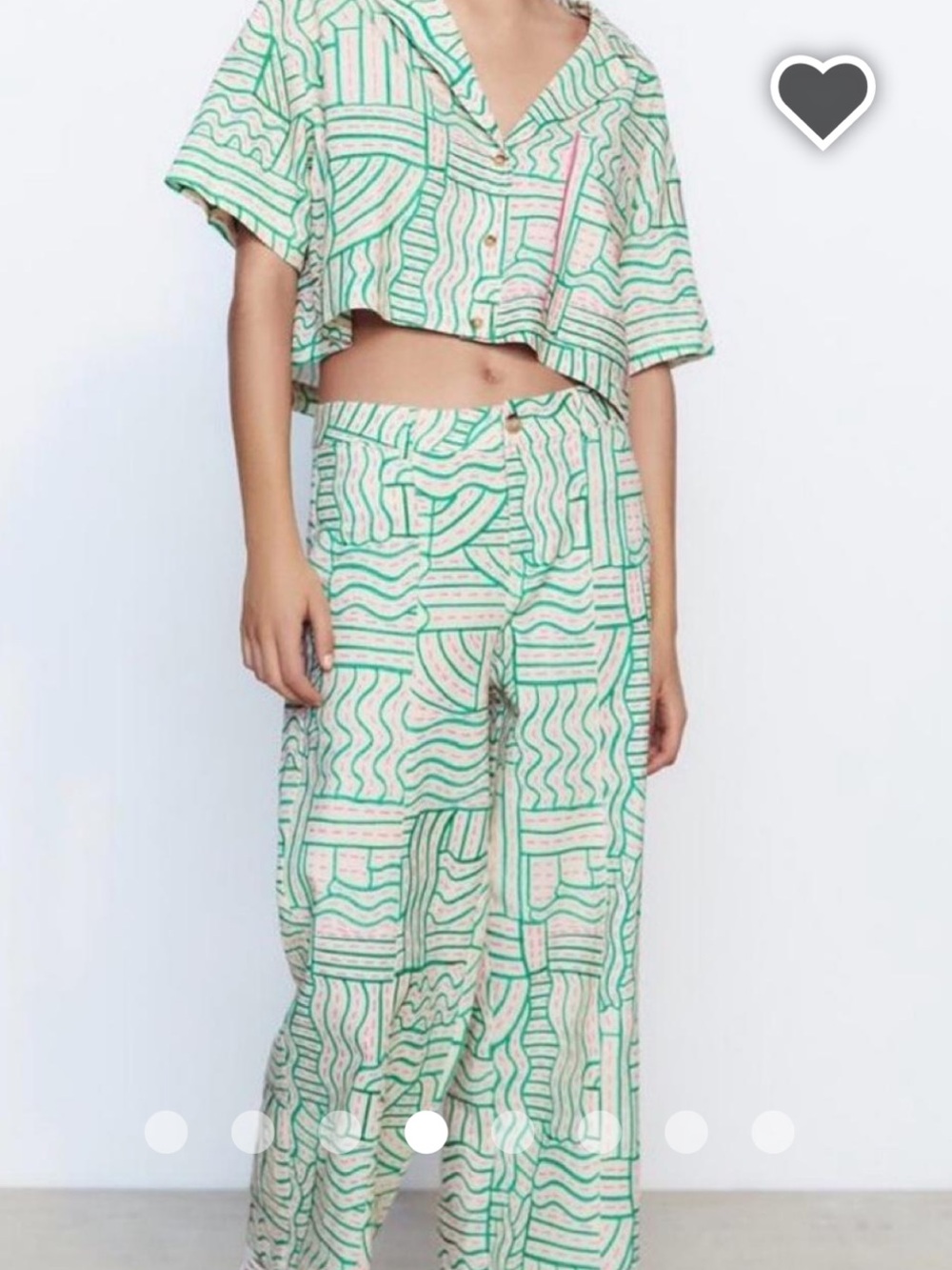 Pink & Green Patterned Pants - Picture 9 of 9